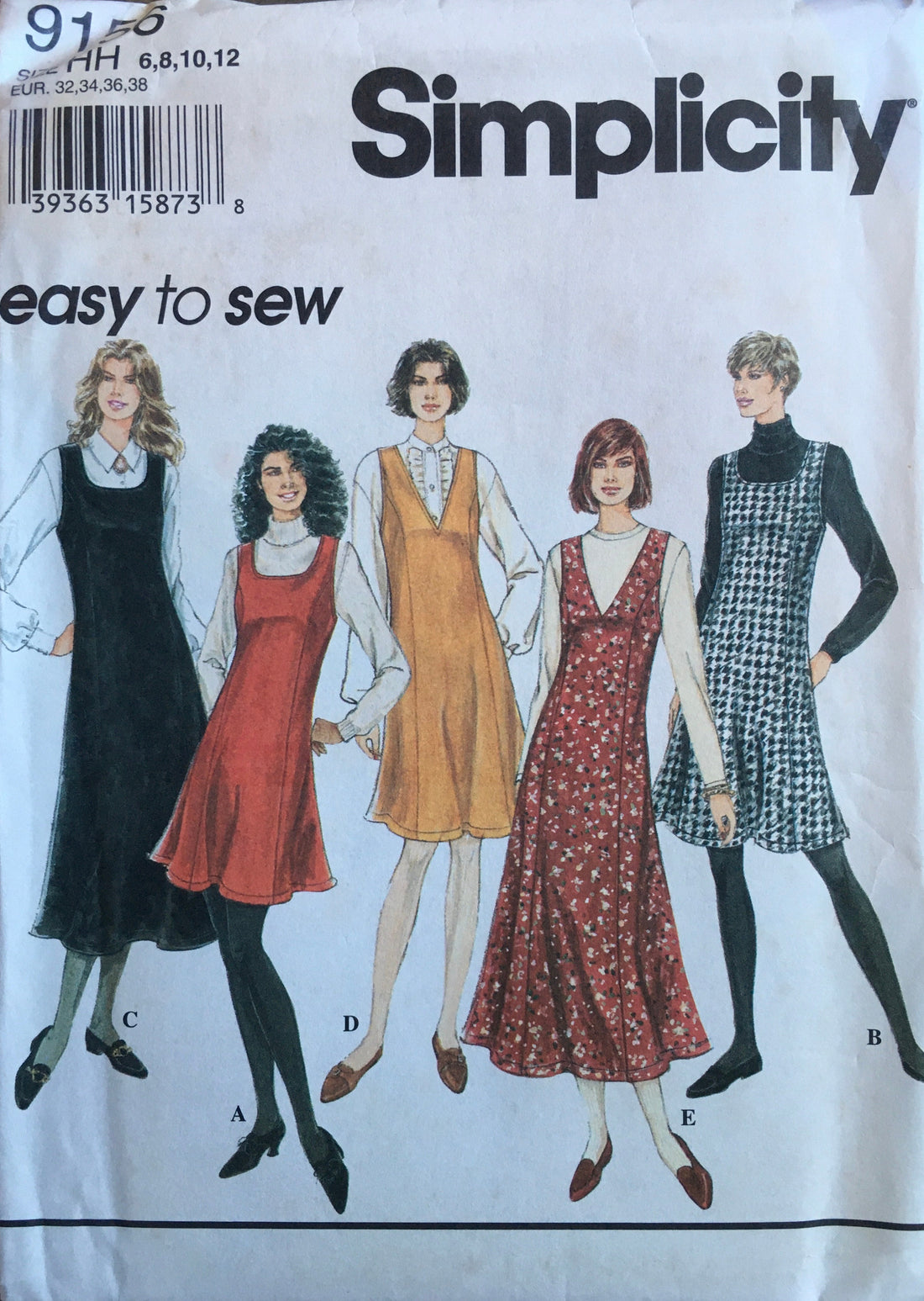 Simplicity 9156 Sewing Pattern (Vintage) UNCUT