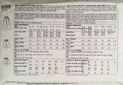 Simplicity 9169 Sewing Pattern (Vintage) CUT