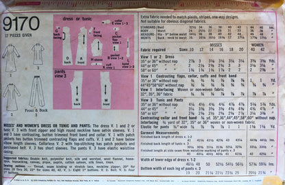 Simplicity 9170 Sewing Pattern (Vintage) CUT