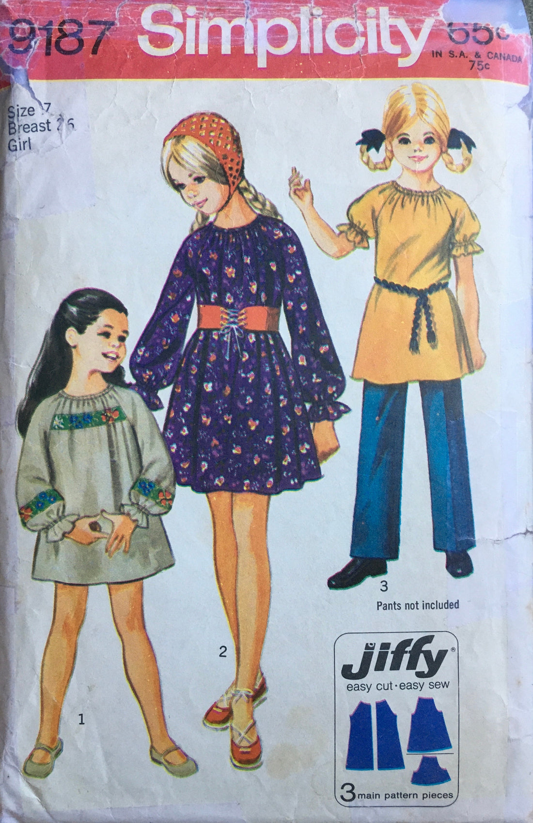 Simplicity 9187 Sewing Pattern (Vintage) CUT