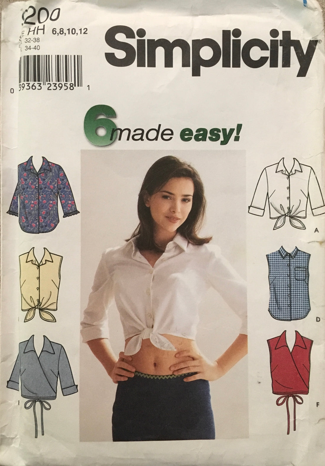 Simplicity 9200 Sewing Pattern (Vintage) CUT