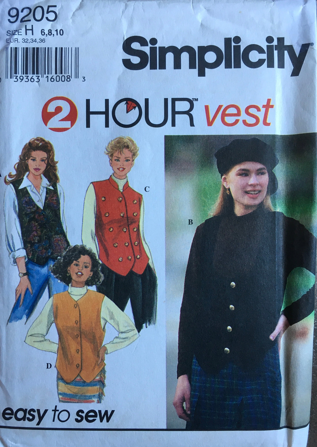 Simplicity 9205 Sewing Pattern (Vintage) UNCUT/CUT