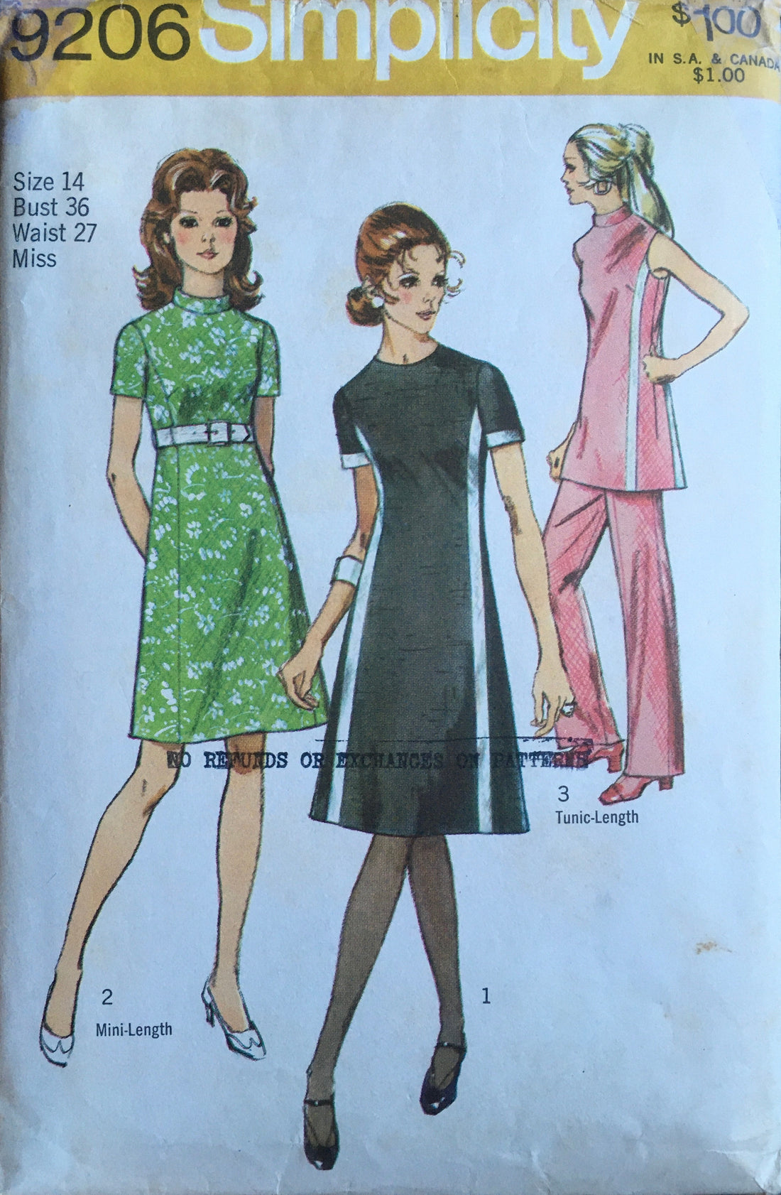 Simplicity 9206 Sewing Pattern (Vintage) CUT