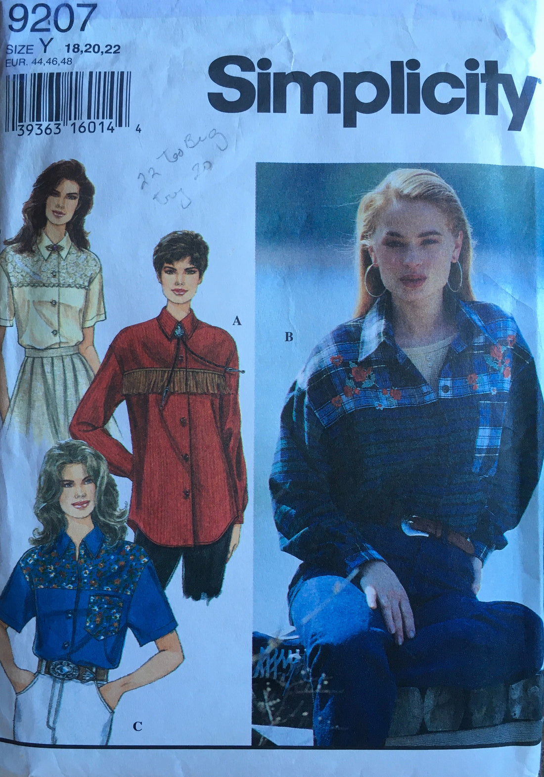Simplicity 9207 Sewing Pattern (Vintage) CUT