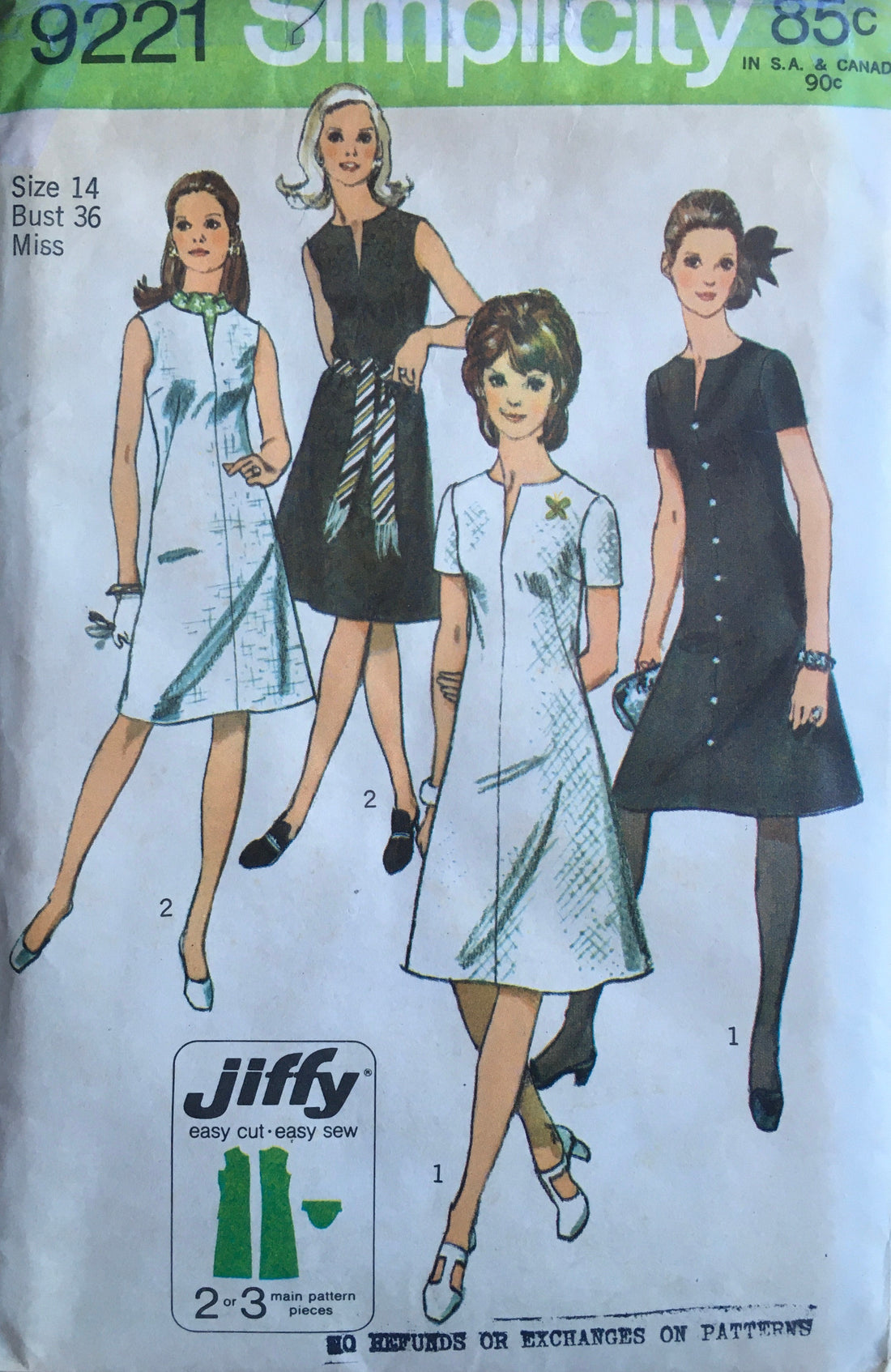 Simplicity 9221 Sewing Pattern (Vintage) UNCUT/CUT