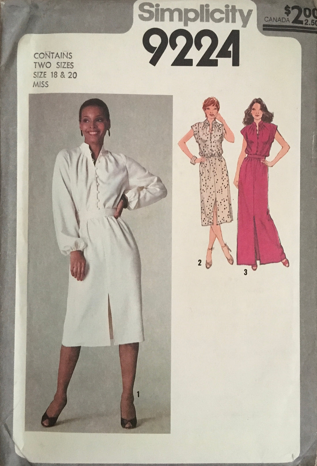 Simplicity 9224 Sewing Pattern (Vintage) UNCUT/CUT