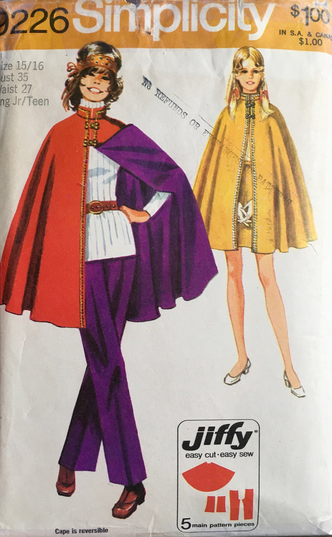 Simplicity 9226 Sewing Pattern (Vintage) CUT