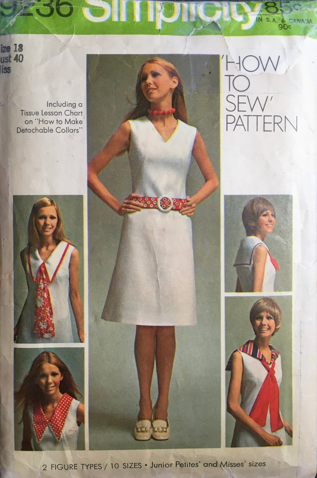 Simplicity 9236 Sewing Pattern (Vintage) CUT