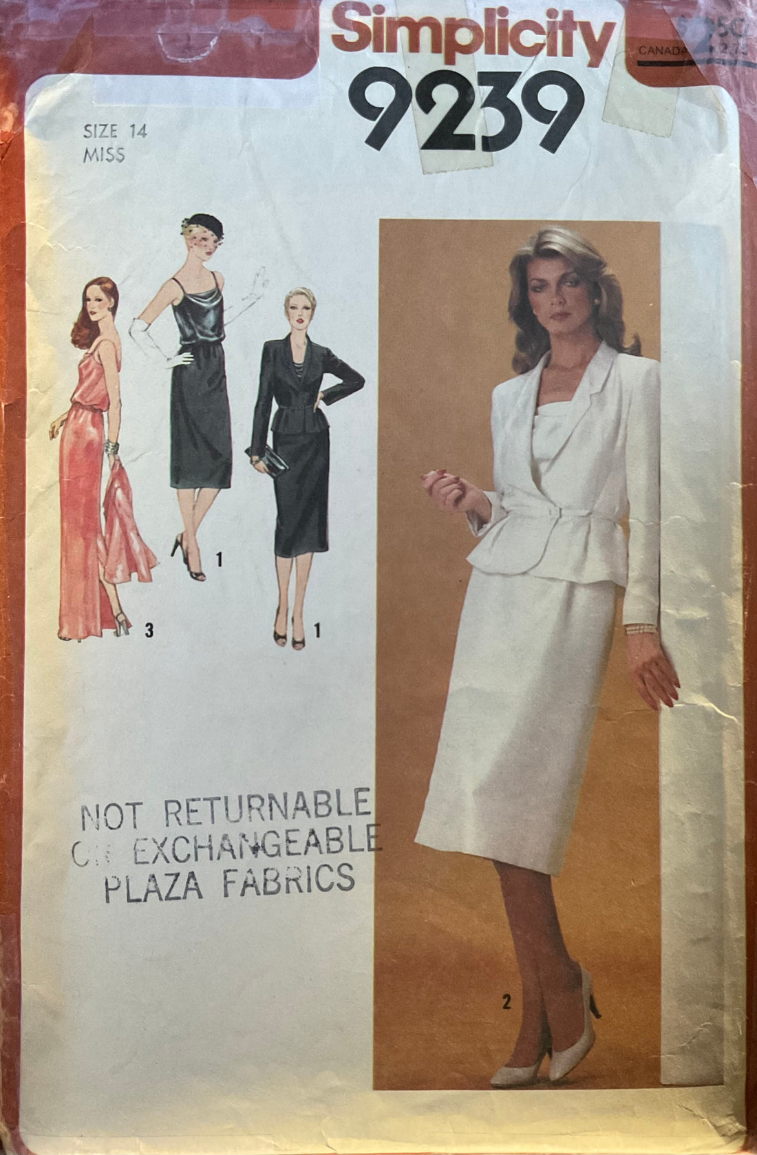 Simplicity 9239 Sewing Pattern (Vintage) CUT