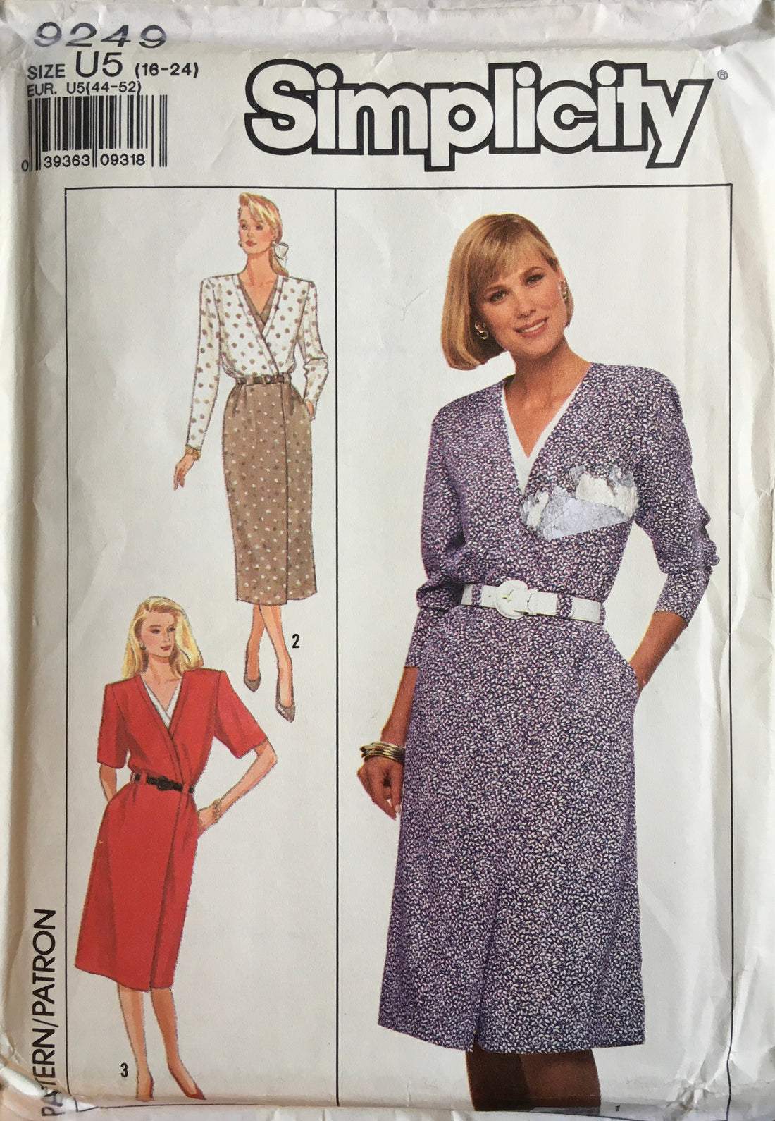 Simplicity 9249 Sewing Pattern (Vintage) UNCUT