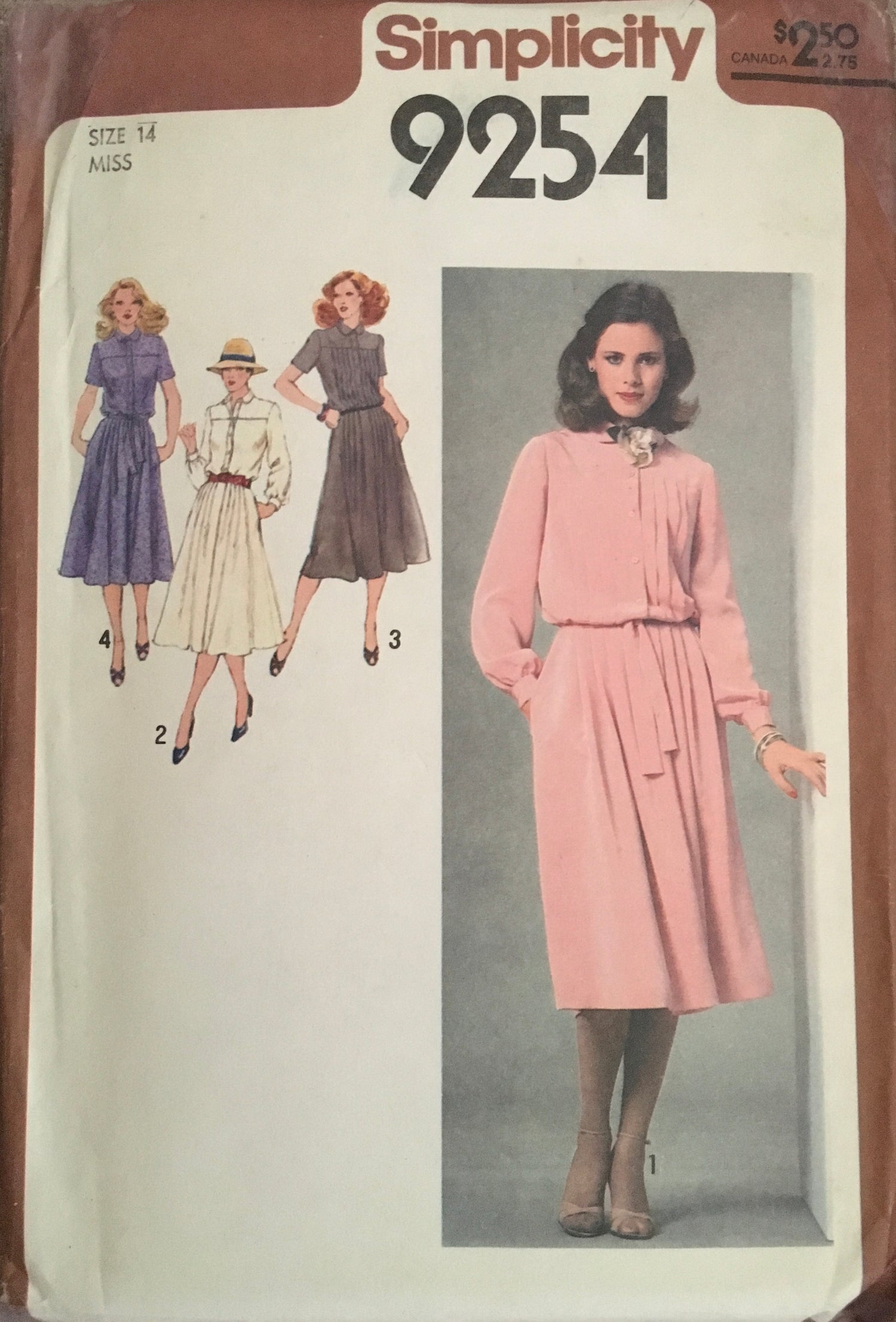 Simplicity 9254 Sewing Pattern (Vintage) UNCUT