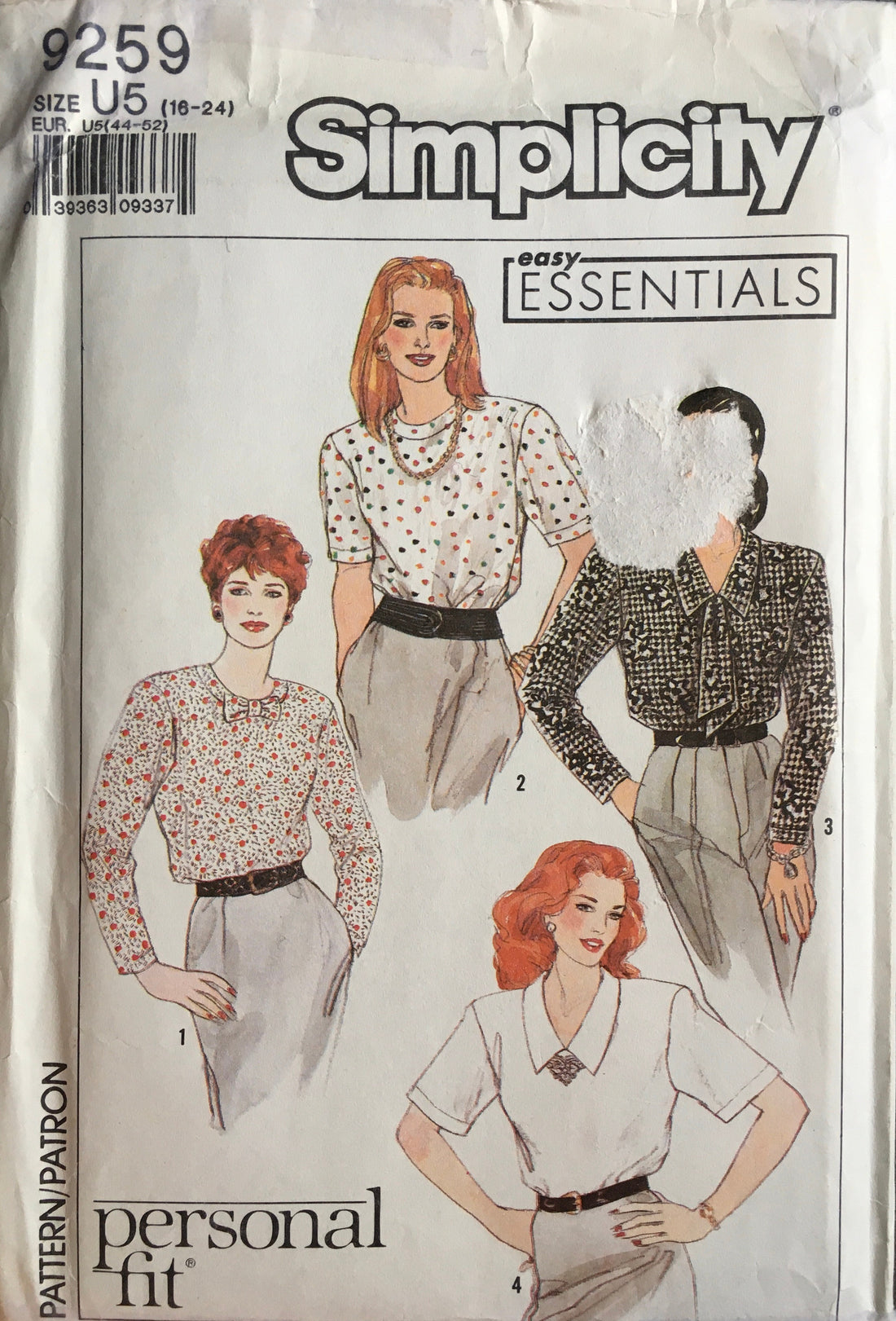 Simplicity 9259 Sewing Pattern (Vintage) UNCUT