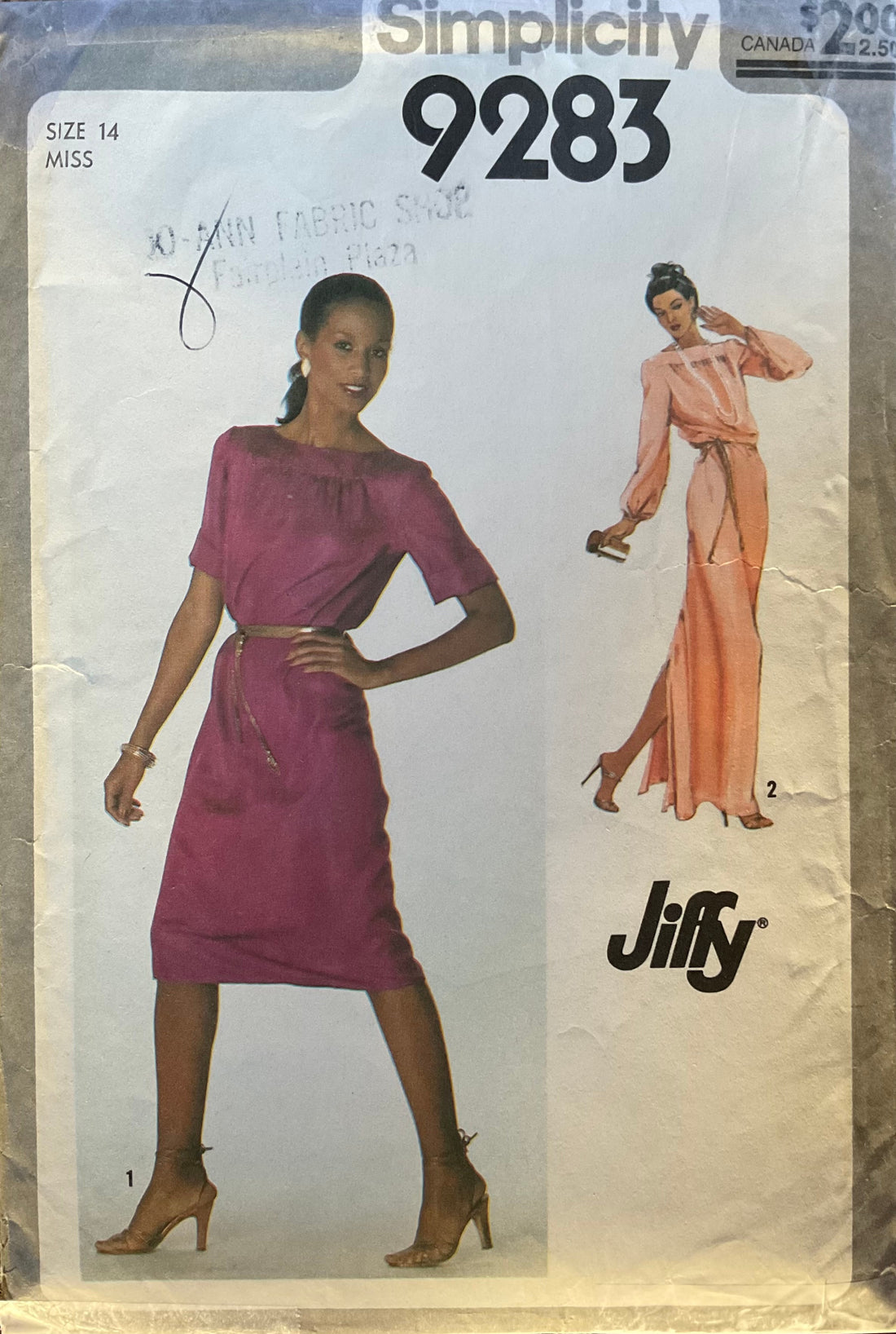 Simplicity 9283 Sewing Pattern (Vintage) CUT
