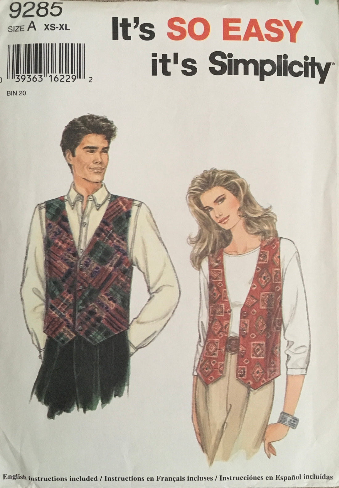 Simplicity 9285 Sewing Pattern (Vintage) CUT