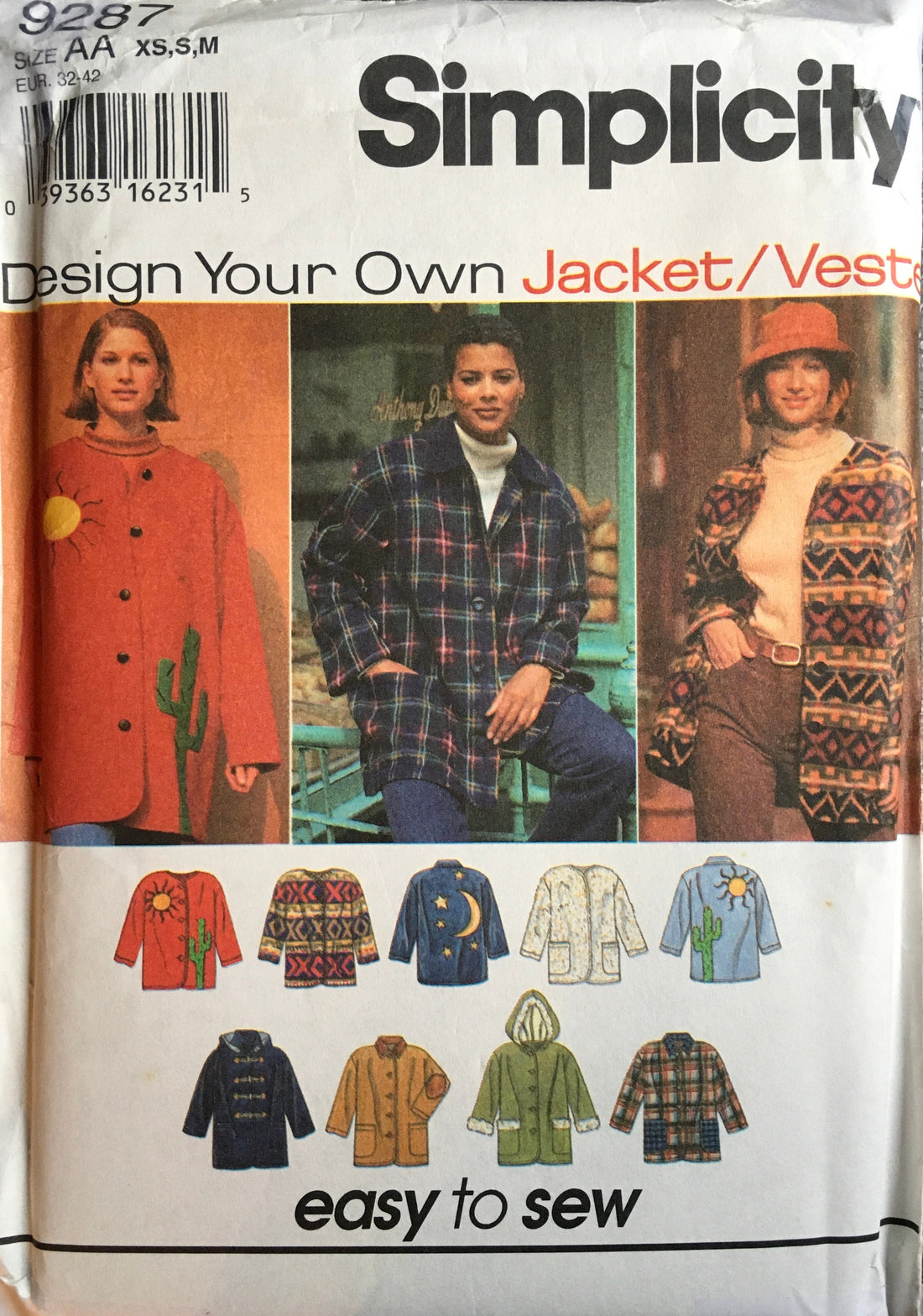Simplicity 9287 Sewing Pattern (Vintage) UNCUT