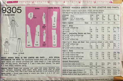 Simplicity 9305 Sewing Pattern (Vintage) UNCUT