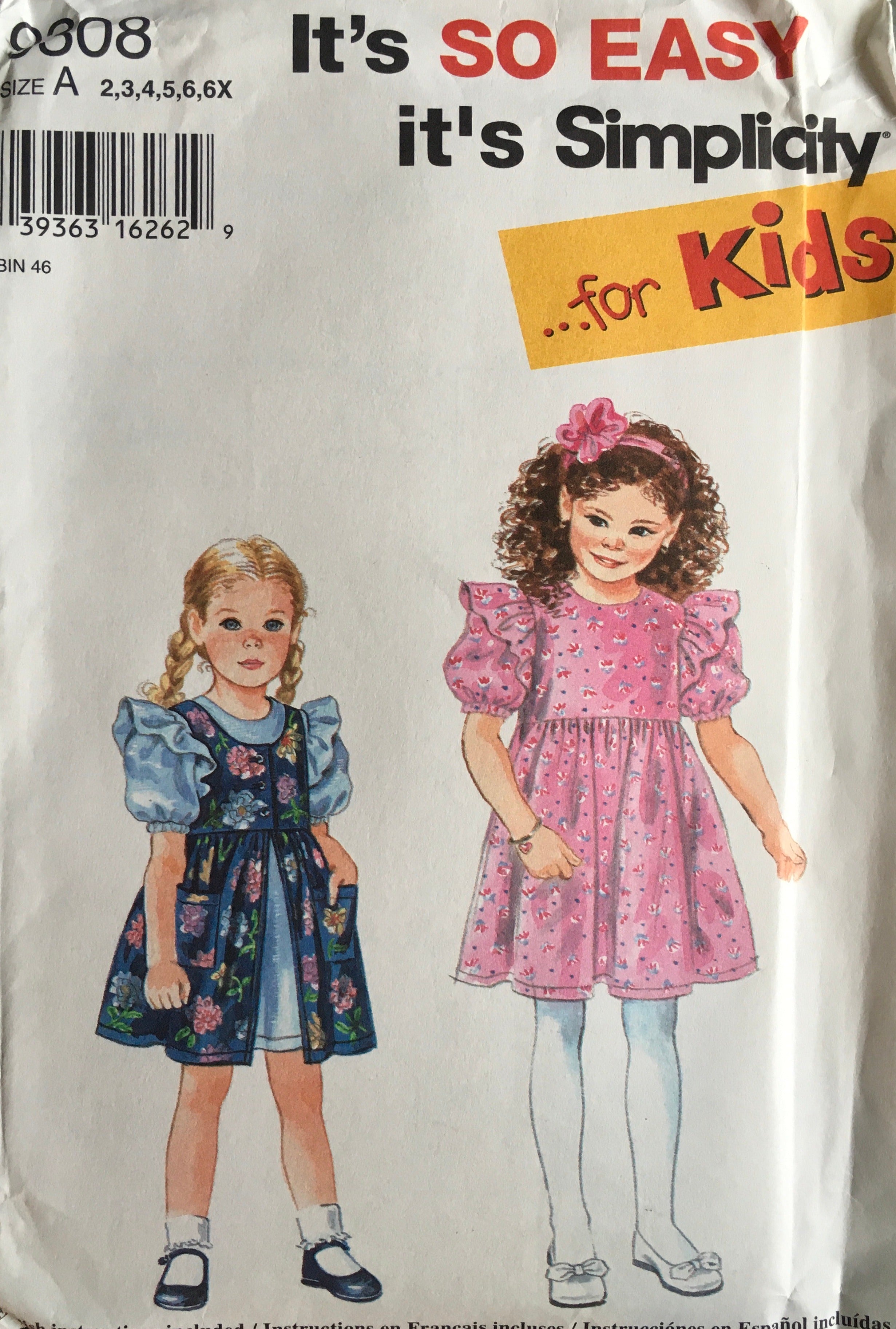 Simplicity 9308 Sewing Pattern (Vintage) UNCUT