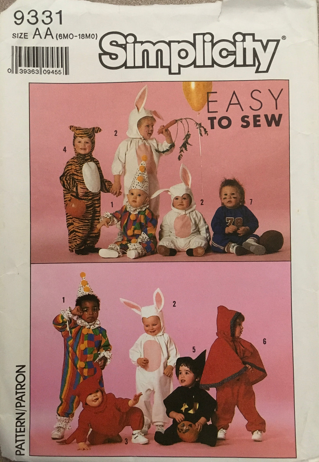 Simplicity 9331 Sewing Pattern (Vintage) CUT