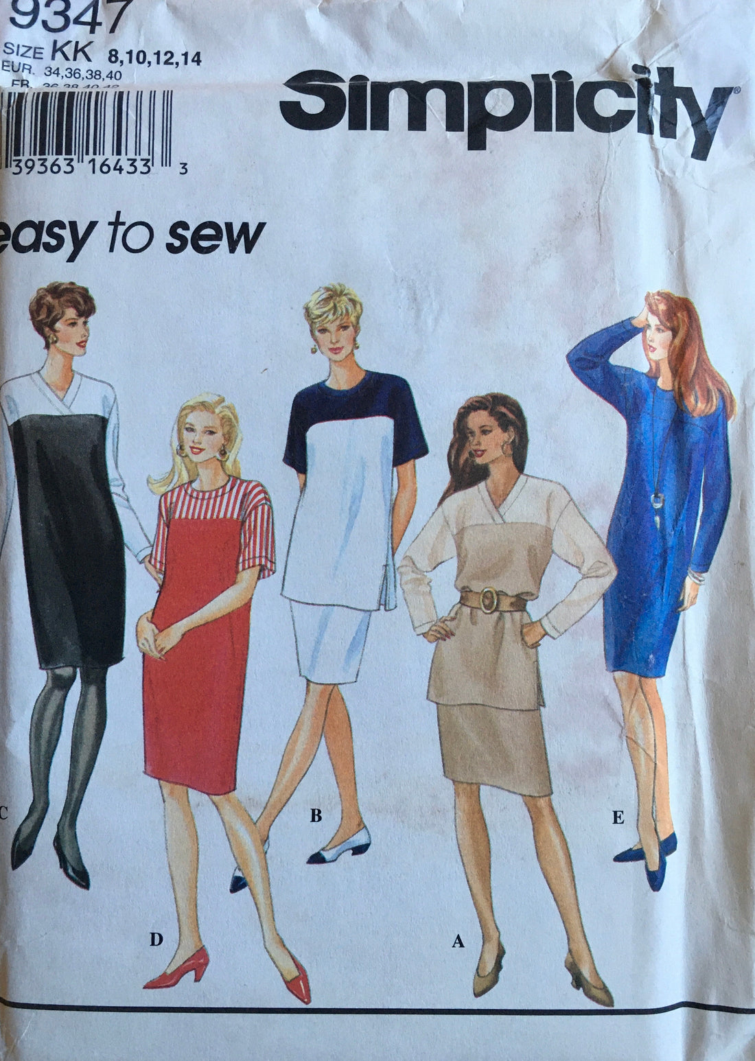 Simplicity 9347 Sewing Pattern (Vintage) UNCUT