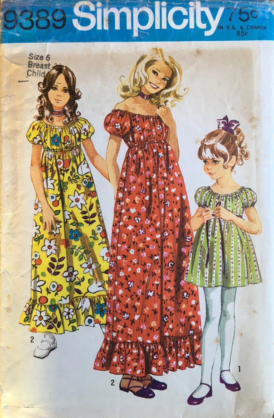 Simplicity 9389 Sewing Pattern (Vintage) CUT
