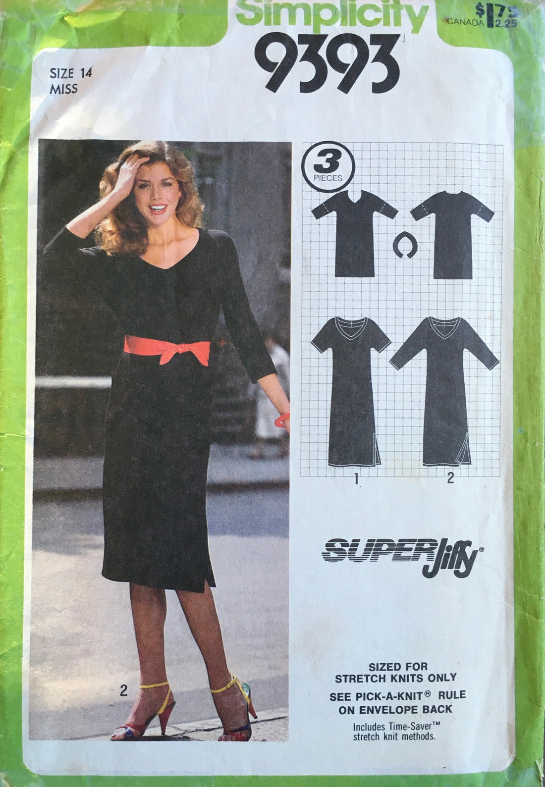 Simplicity 9393 Sewing Pattern (Vintage) CUT