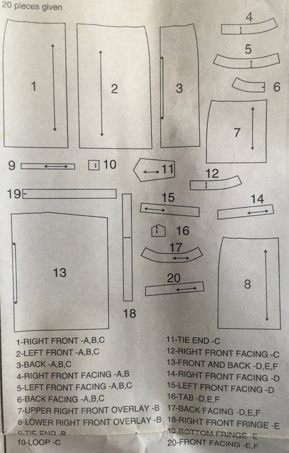 Simplicity 9407 Sewing Pattern (Vintage) CUT