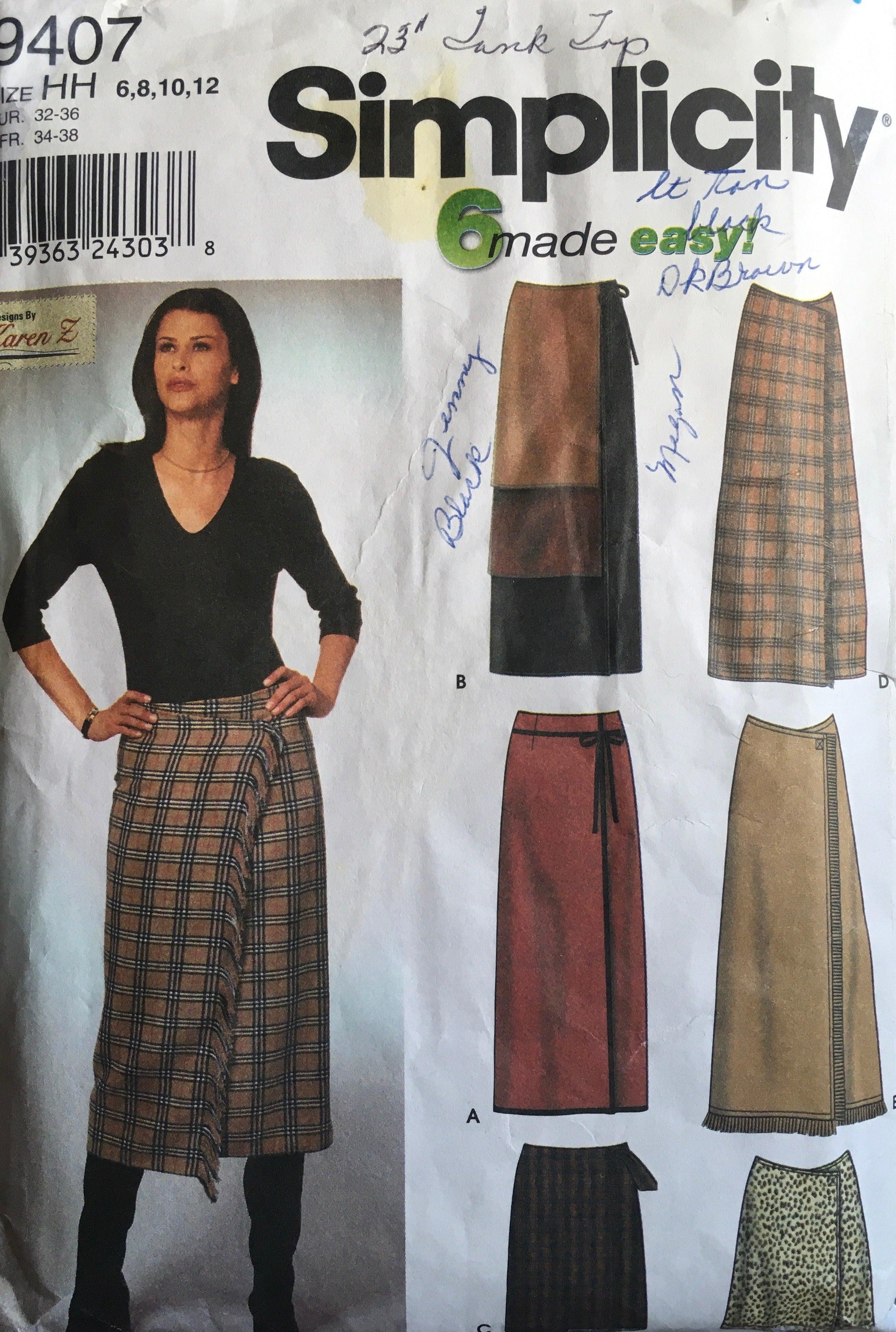 Simplicity 9407 Sewing Pattern (Vintage) CUT