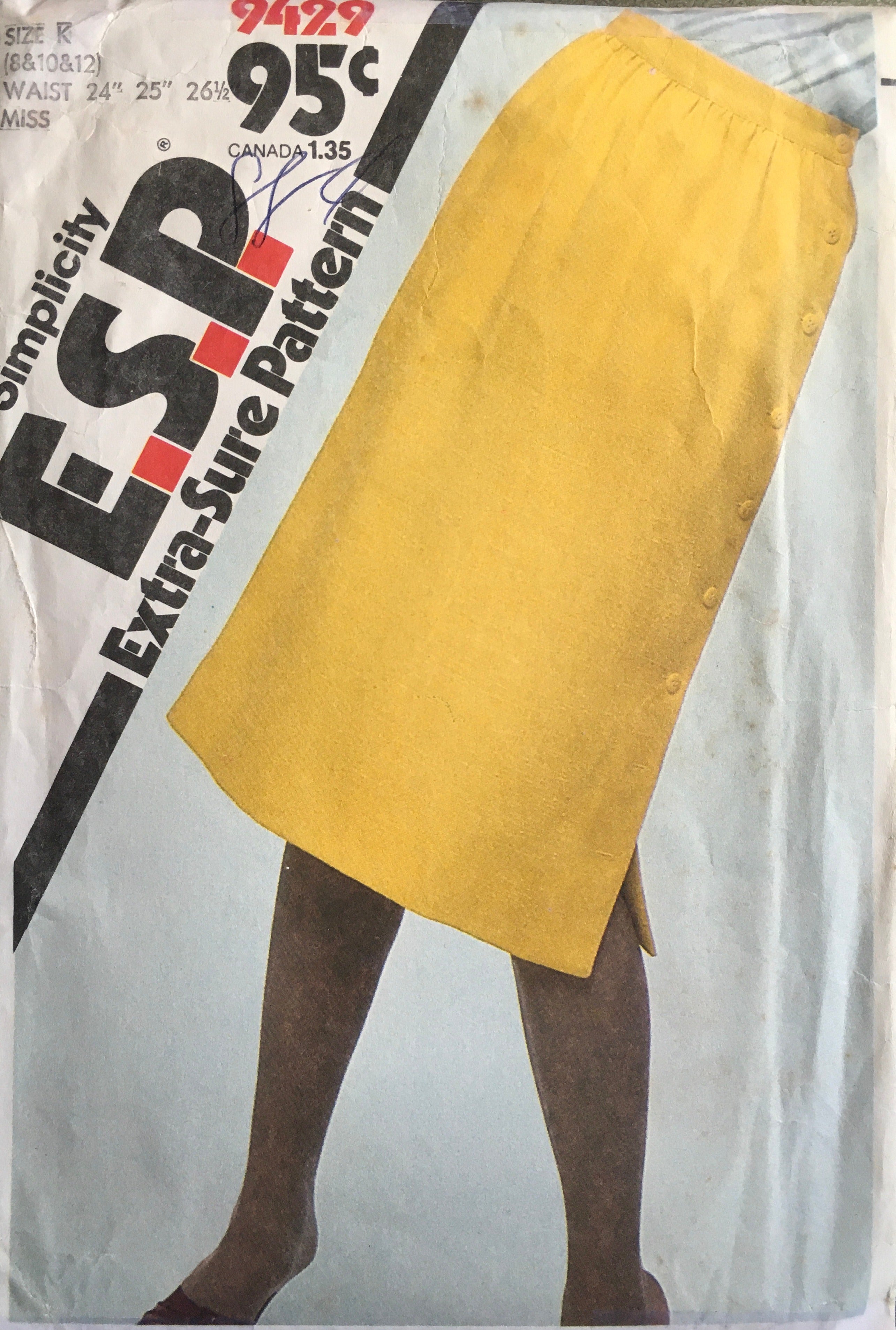 Simplicity 9429 Sewing Pattern (Vintage) UNCUT