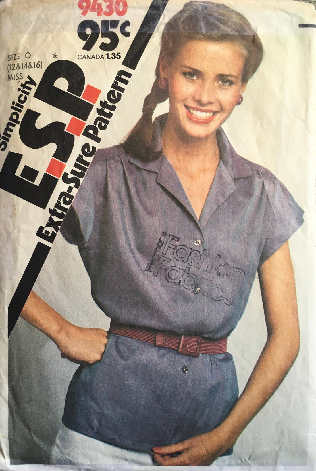 Simplicity 9430 Sewing Pattern (Vintage) CUT