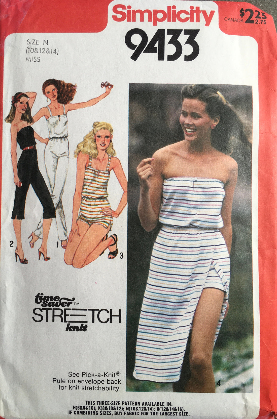 Simplicity 9433 Sewing Pattern (Vintage) UNCUT