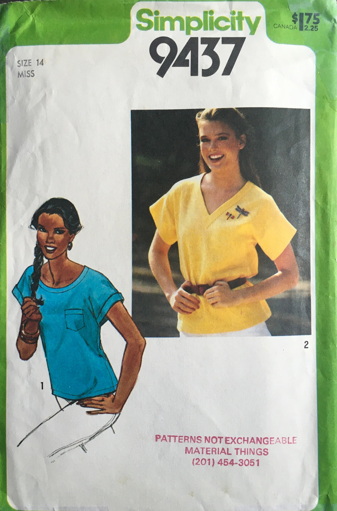 Simplicity 9437 Sewing Pattern (Vintage) UNCUT