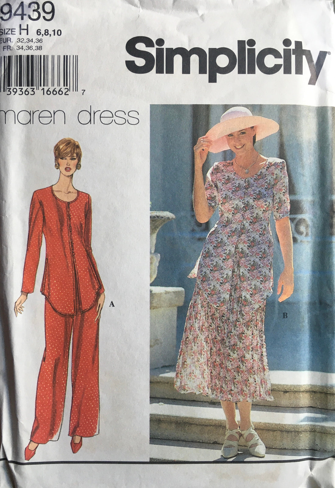 Simplicity 9439 Sewing Pattern (Vintage) UNCUT