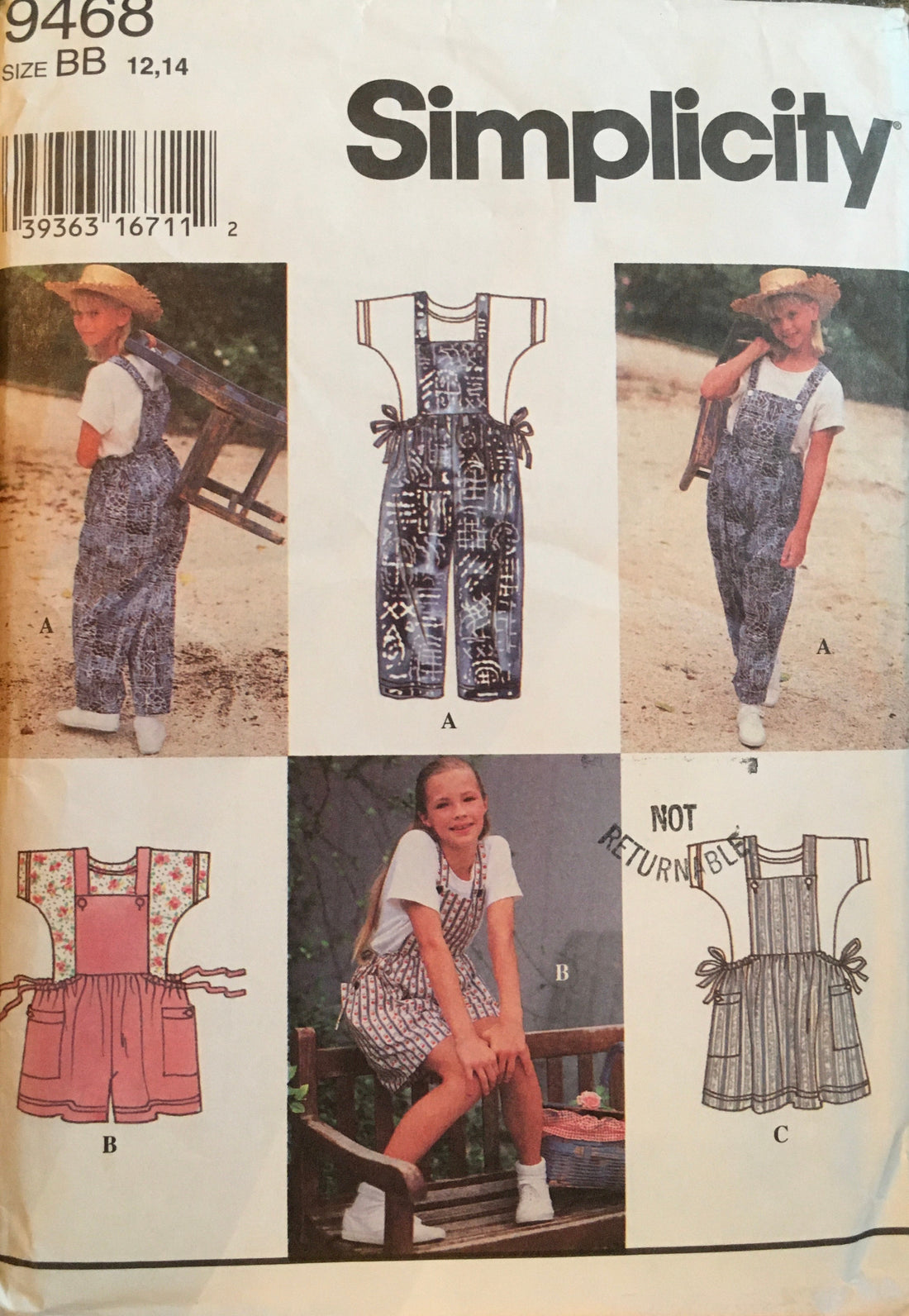 Simplicity 9468 Sewing Pattern (Vintage) CUT