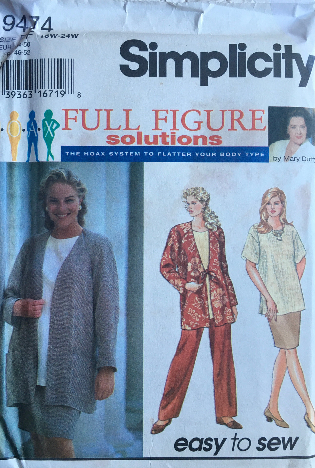 Simplicity 9474 Sewing Pattern (Vintage) UNCUT