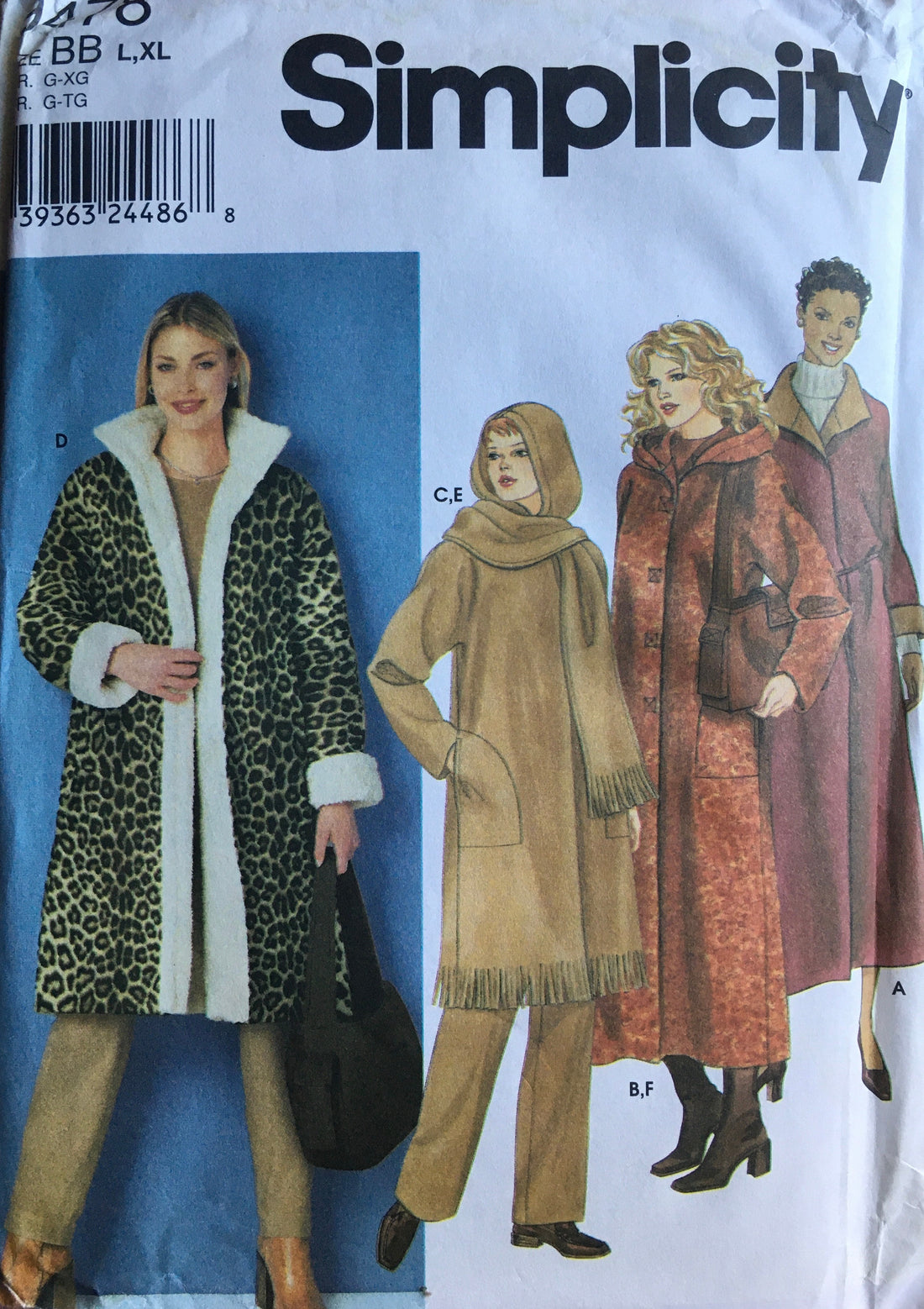 Simplicity 9478 Sewing Pattern (Vintage) UNCUT