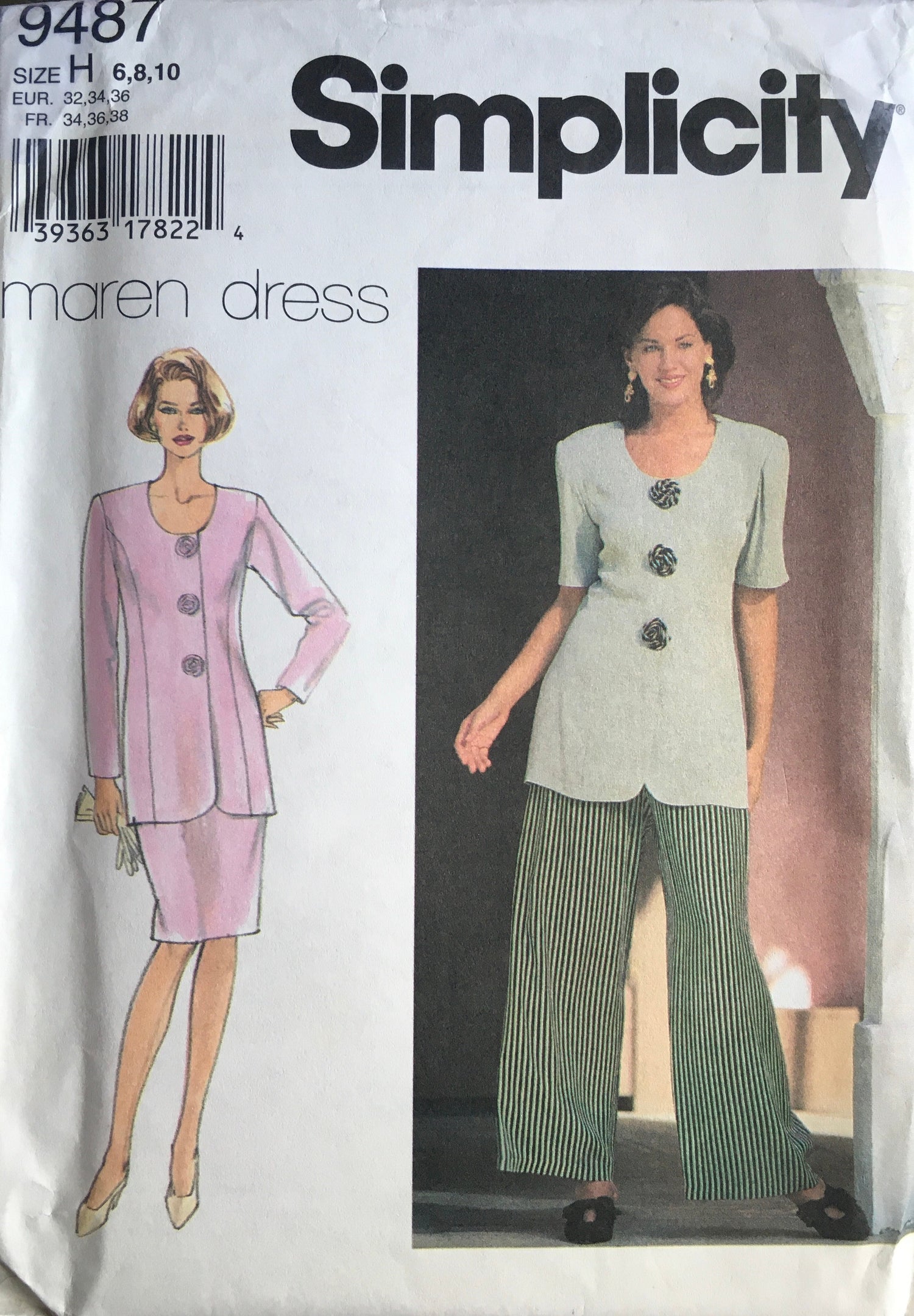 Simplicity 9487 Sewing Pattern (Vintage) UNCUT