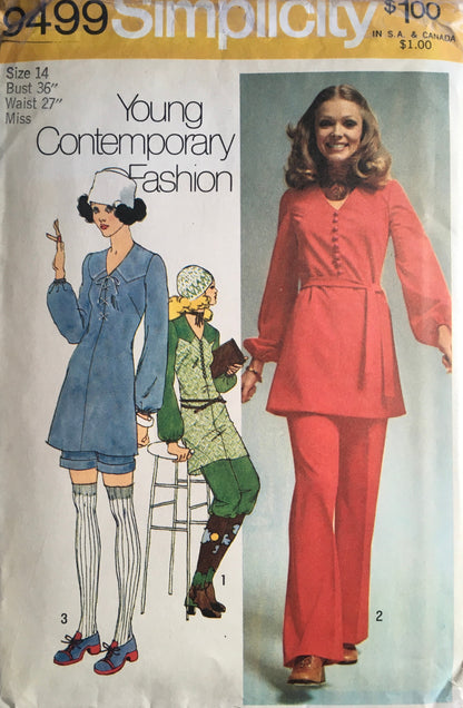 Simplicity 9499 Sewing Pattern (Vintage) UNCUT