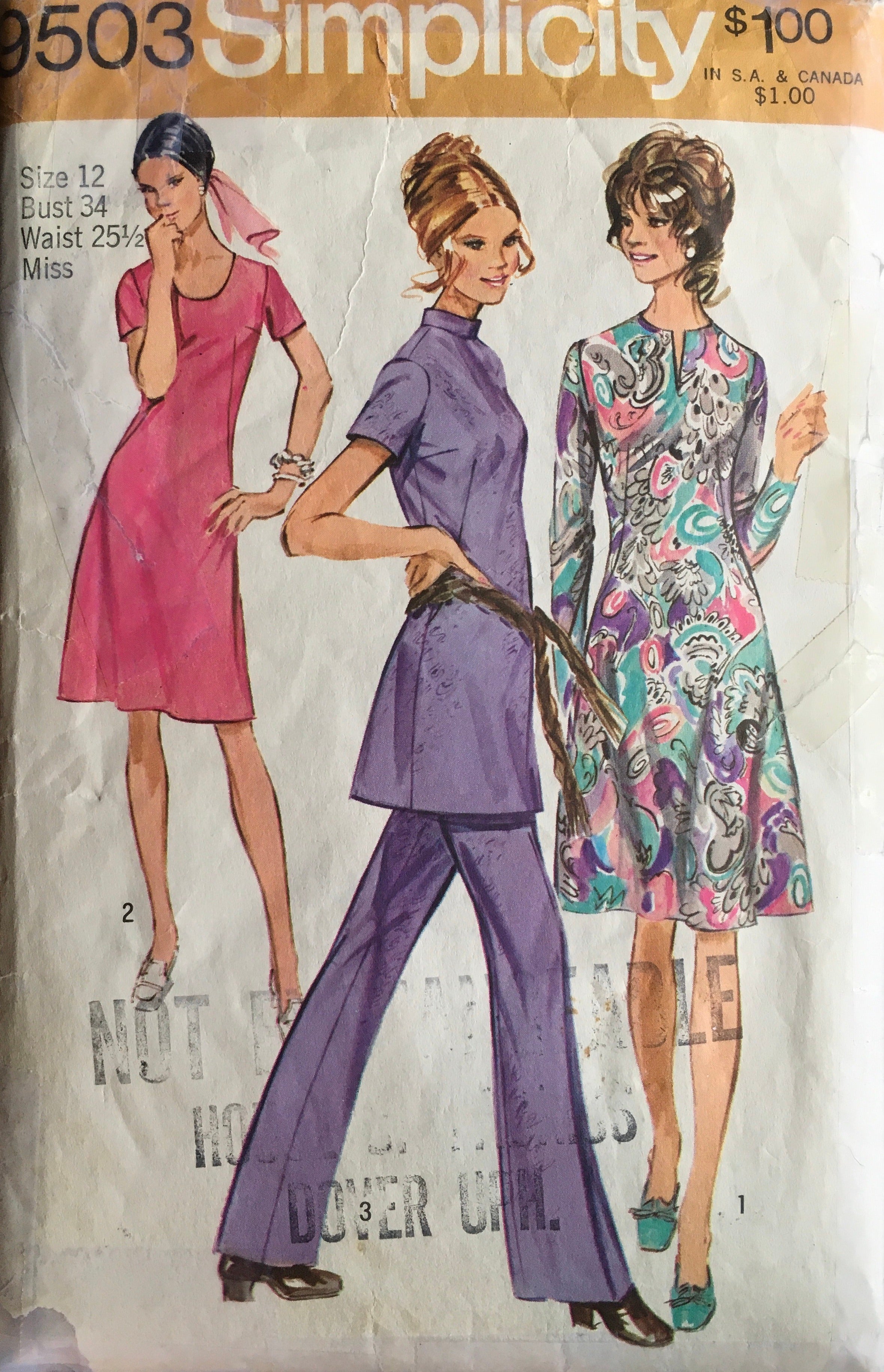 Simplicity 9503 Sewing Pattern (Vintage) CUT