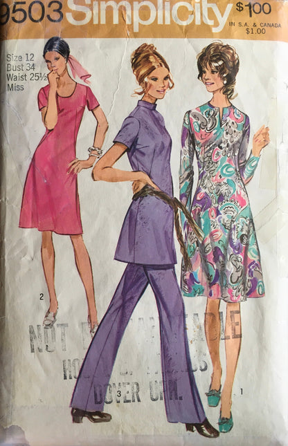 Simplicity 9503 Sewing Pattern (Vintage) CUT