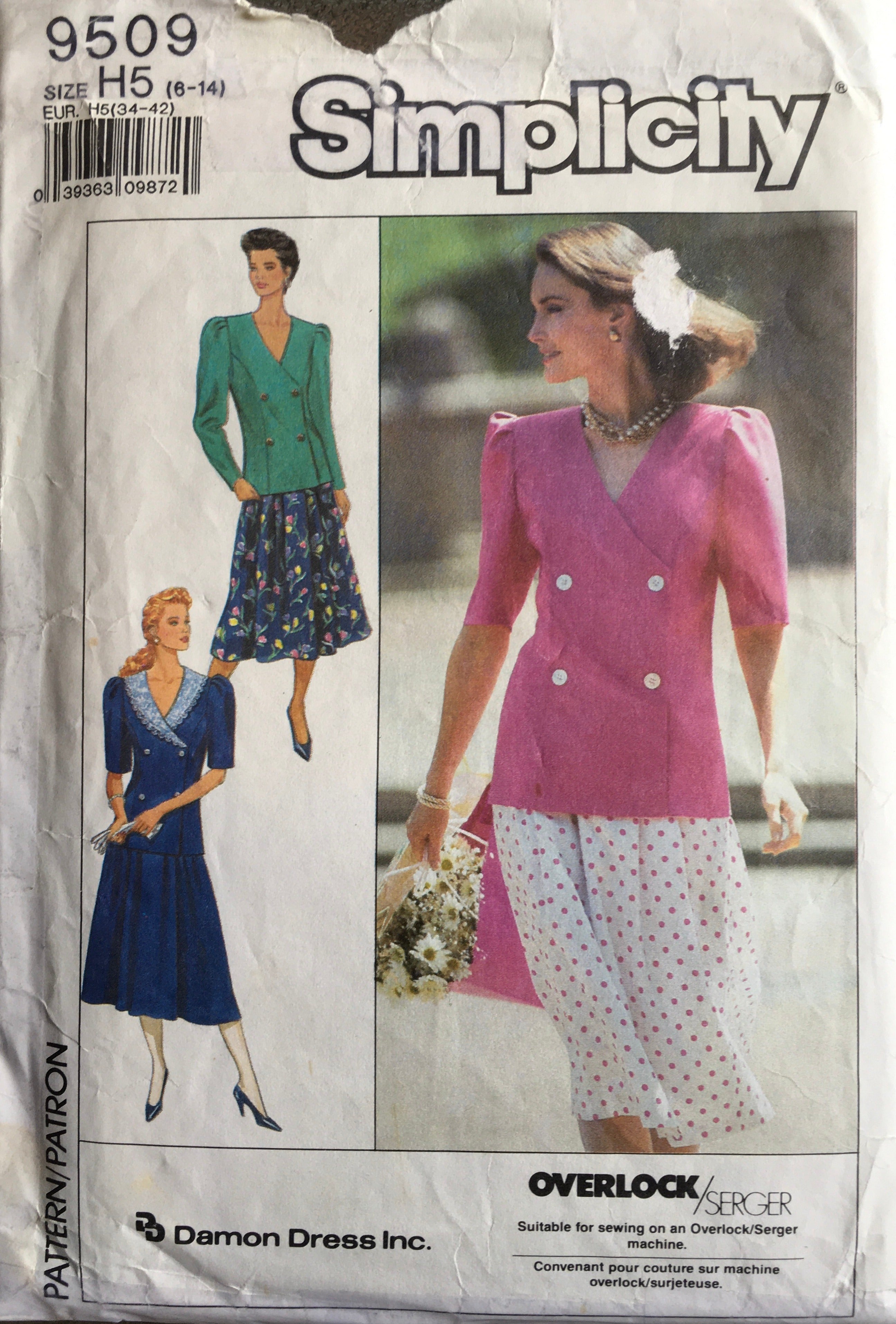 Simplicity 9509 Sewing Pattern (Vintage) CUT
