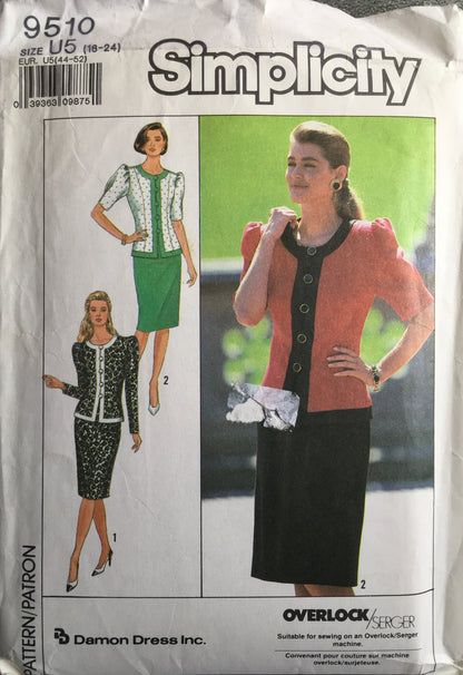 Simplicity 9510 Sewing Pattern (Vintage) CUT
