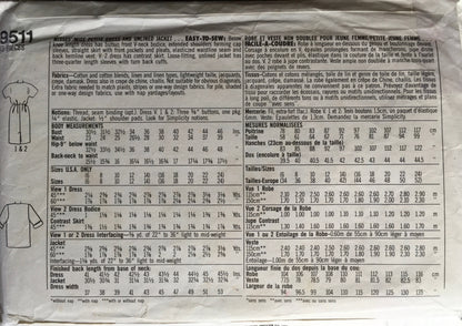 Simplicity 9511 Sewing Pattern (Vintage) CUT