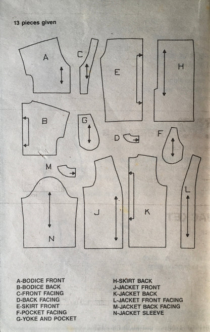 Simplicity 9511 Sewing Pattern (Vintage) CUT