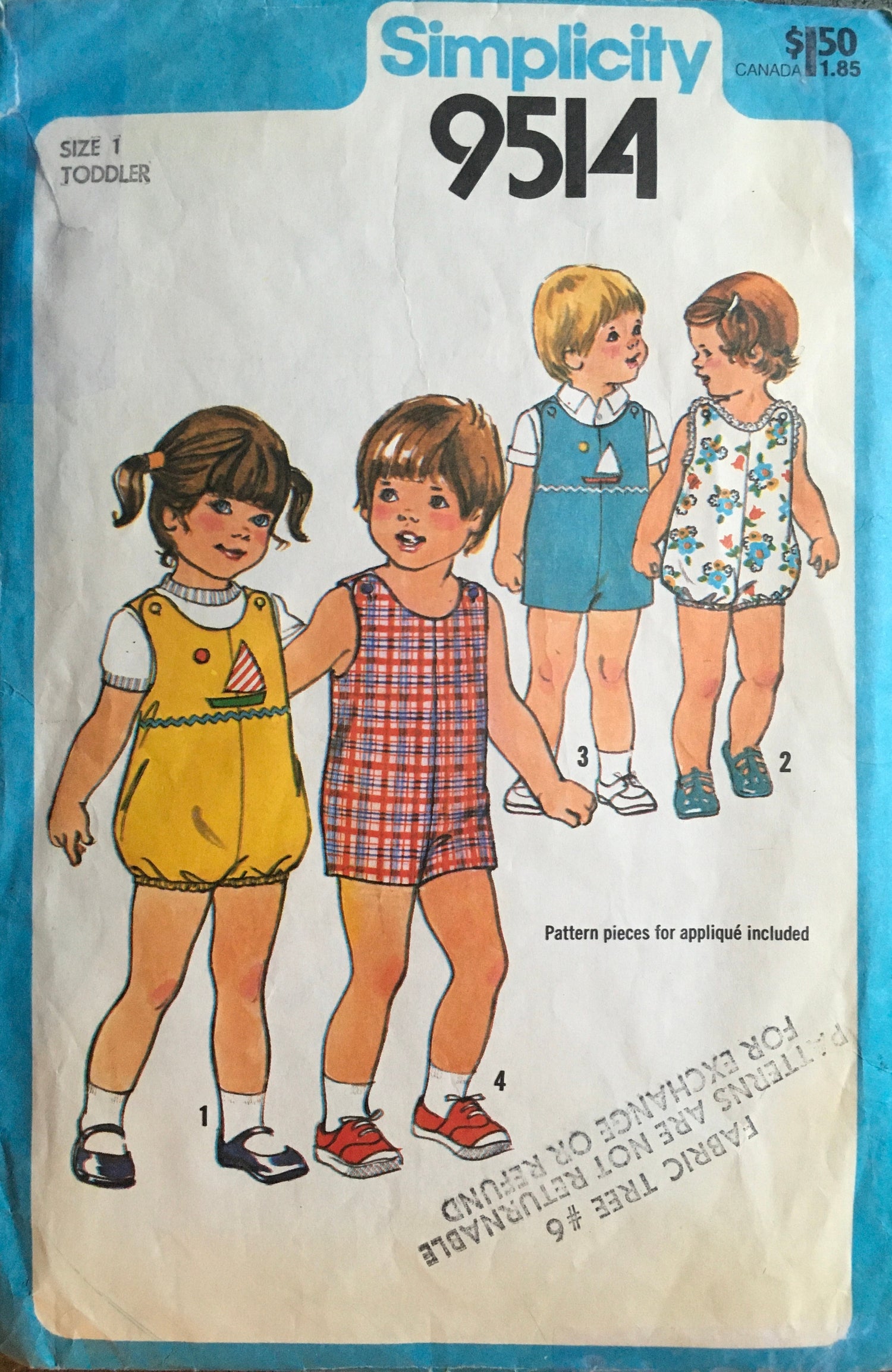 Simplicity 9514 Sewing Pattern (Vintage) CUT