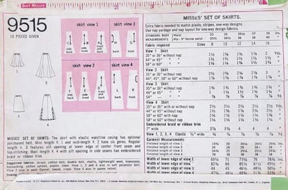 Simplicity 9515 Sewing Pattern (Vintage) CUT