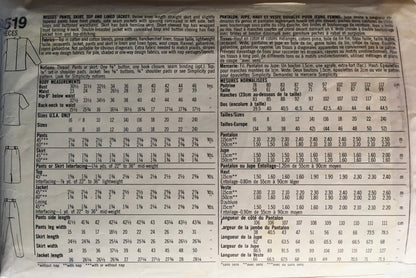 Simplicity 9519 Sewing Pattern (Vintage) CUT