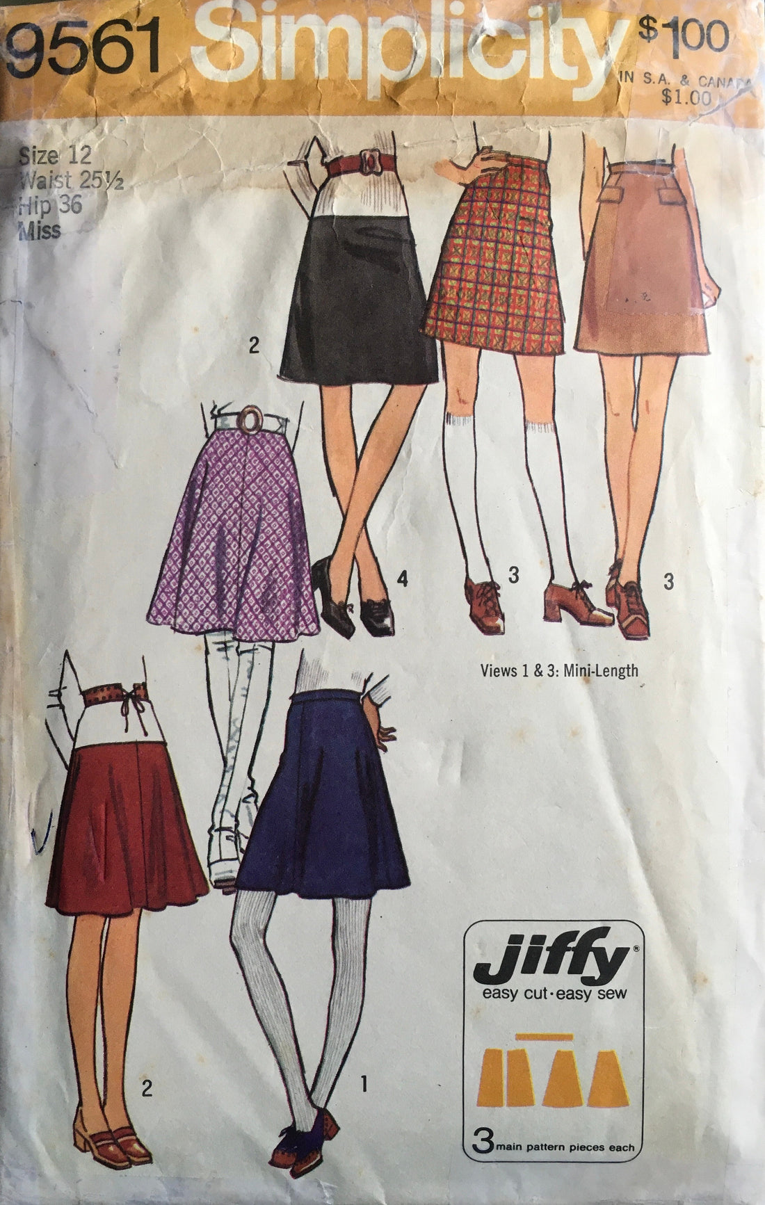 Simplicity 9561 Sewing Pattern (Vintage) CUT