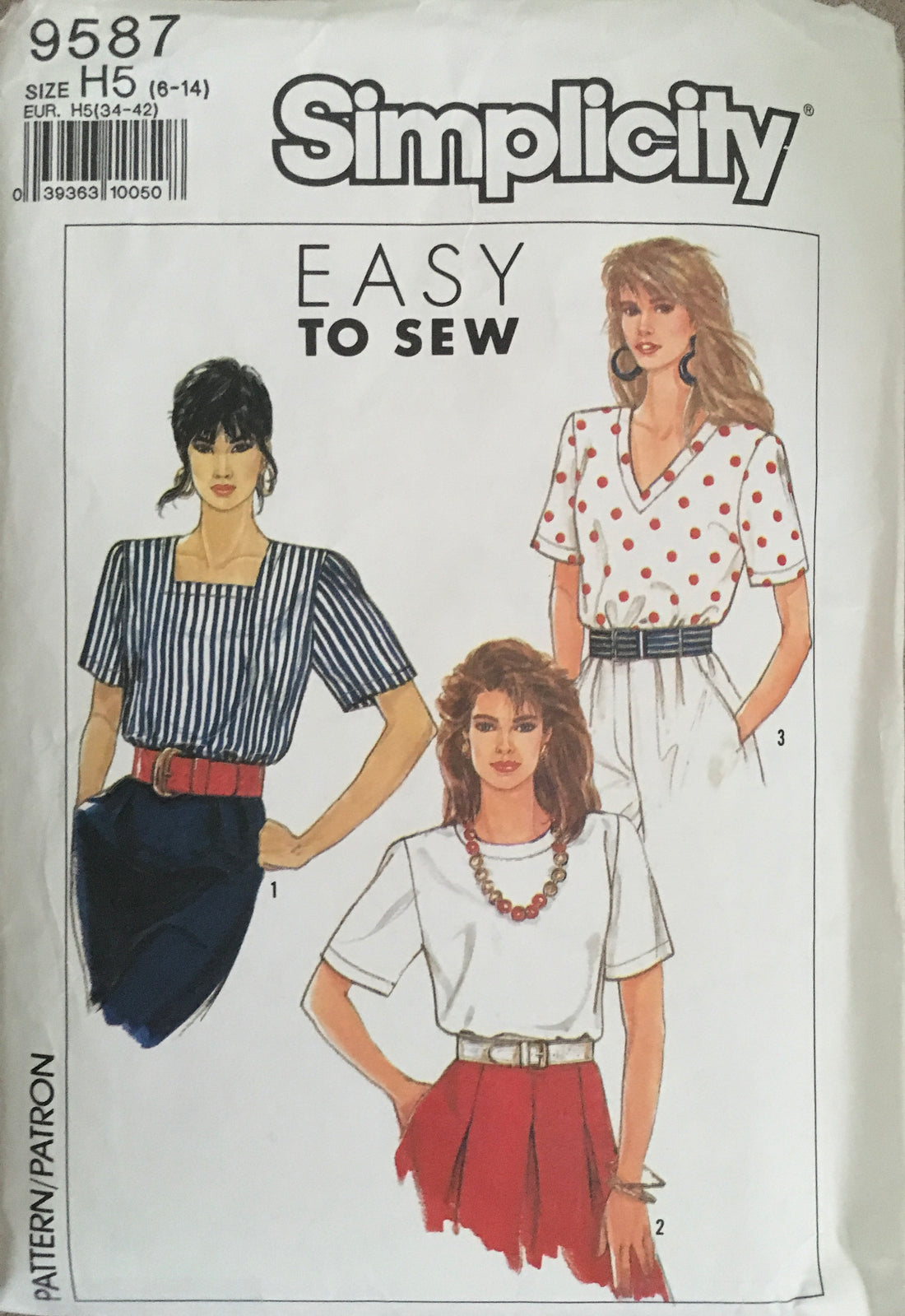 Simplicity 9587 Sewing Pattern (Vintage) UNCUT/CUT