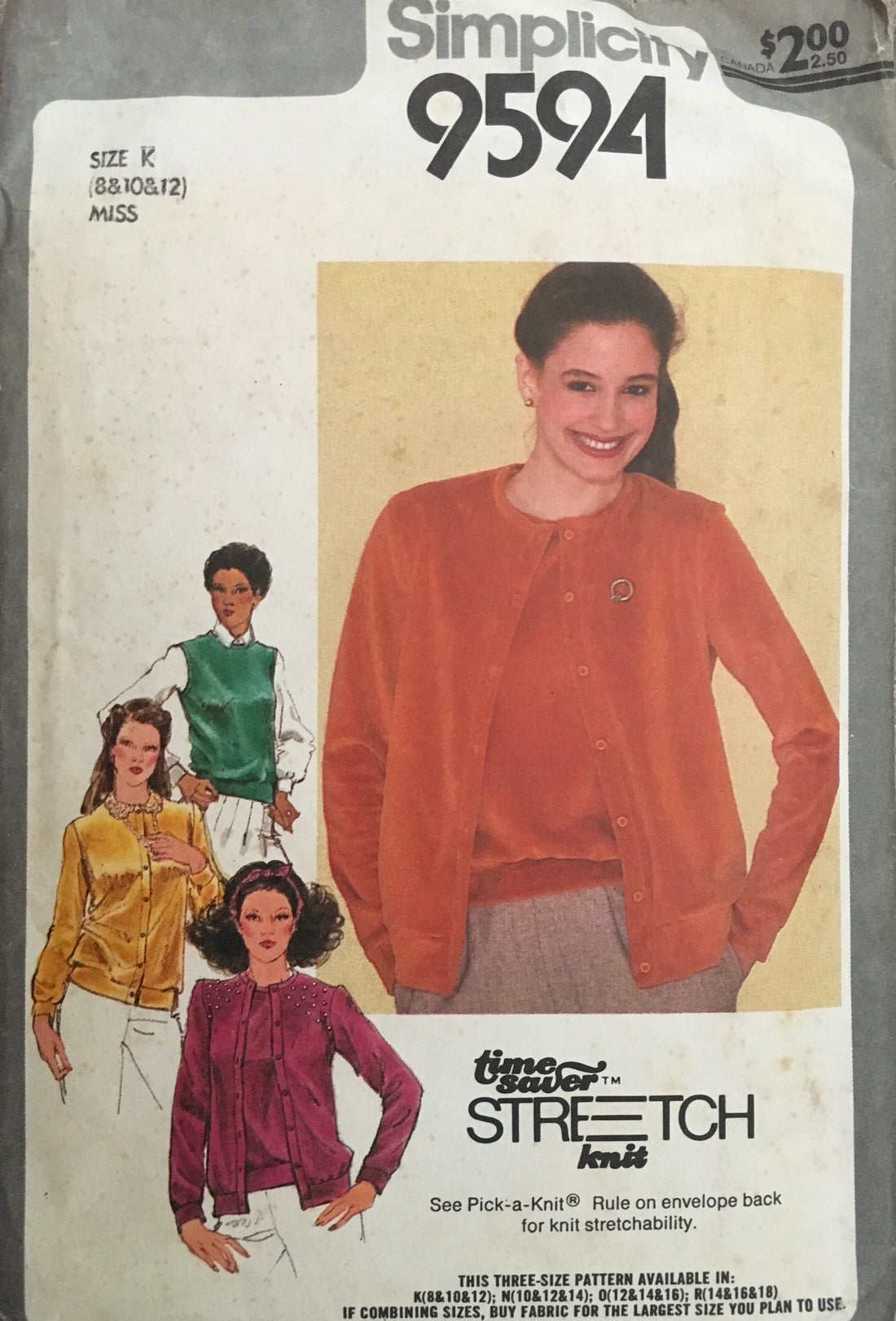 Simplicity 9594 Sewing Pattern (Vintage) CUT