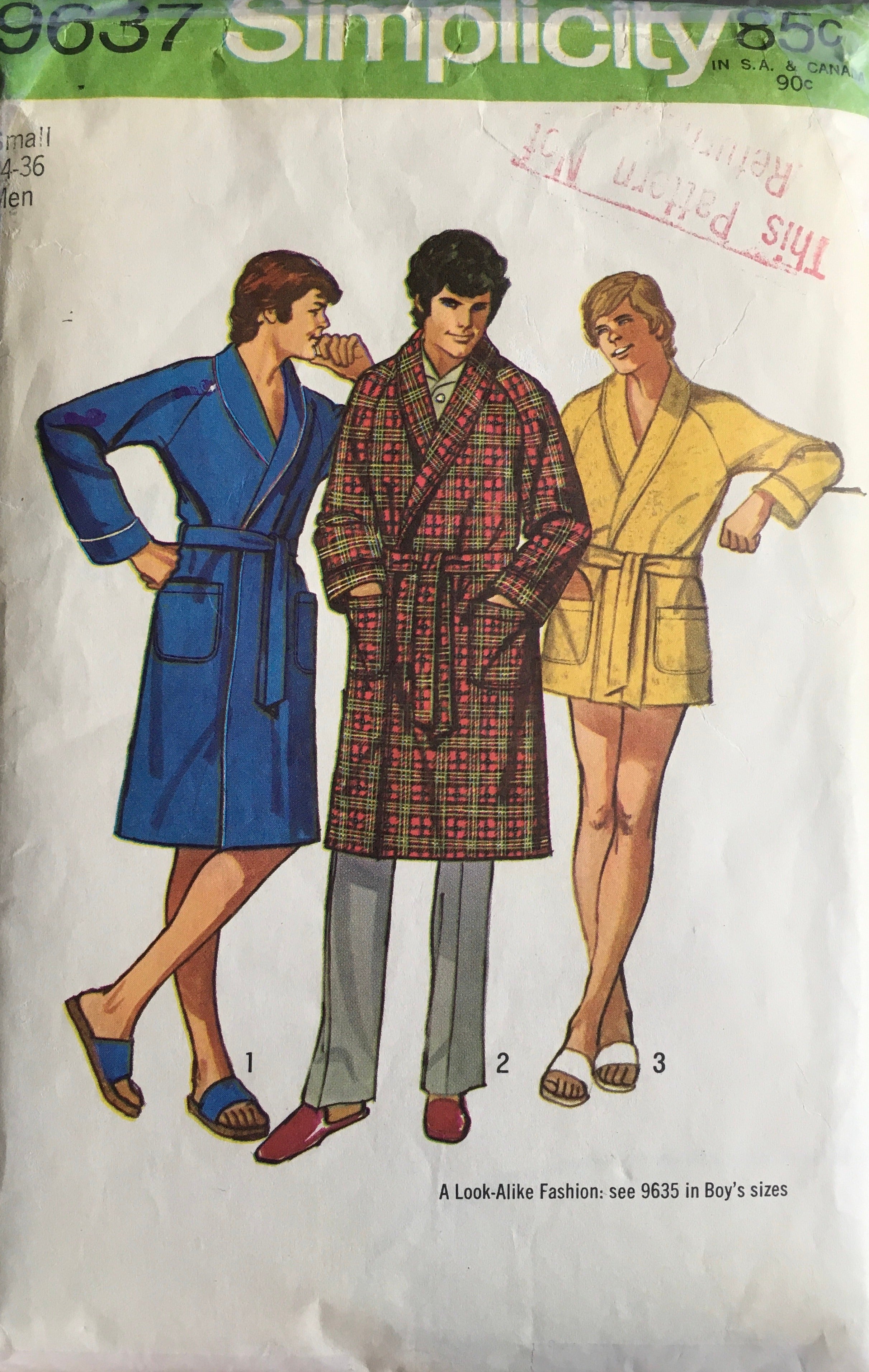Simplicity 9637 Sewing Pattern (Vintage) UNCUT
